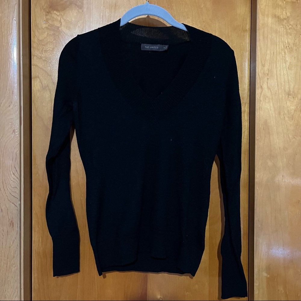 The Limited Black V-neck Sweater